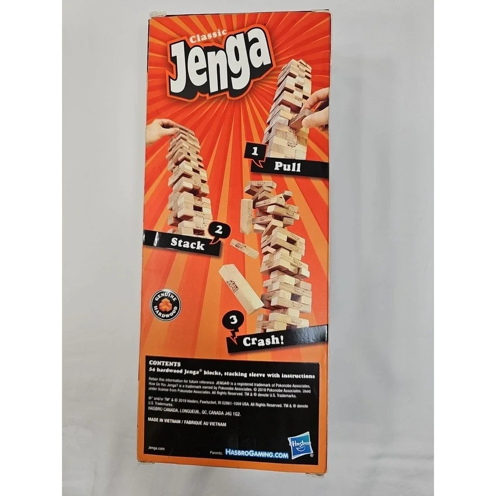 Jenga Game | The Original Wood Block Game‎ with Genuine Hardwood Blocks